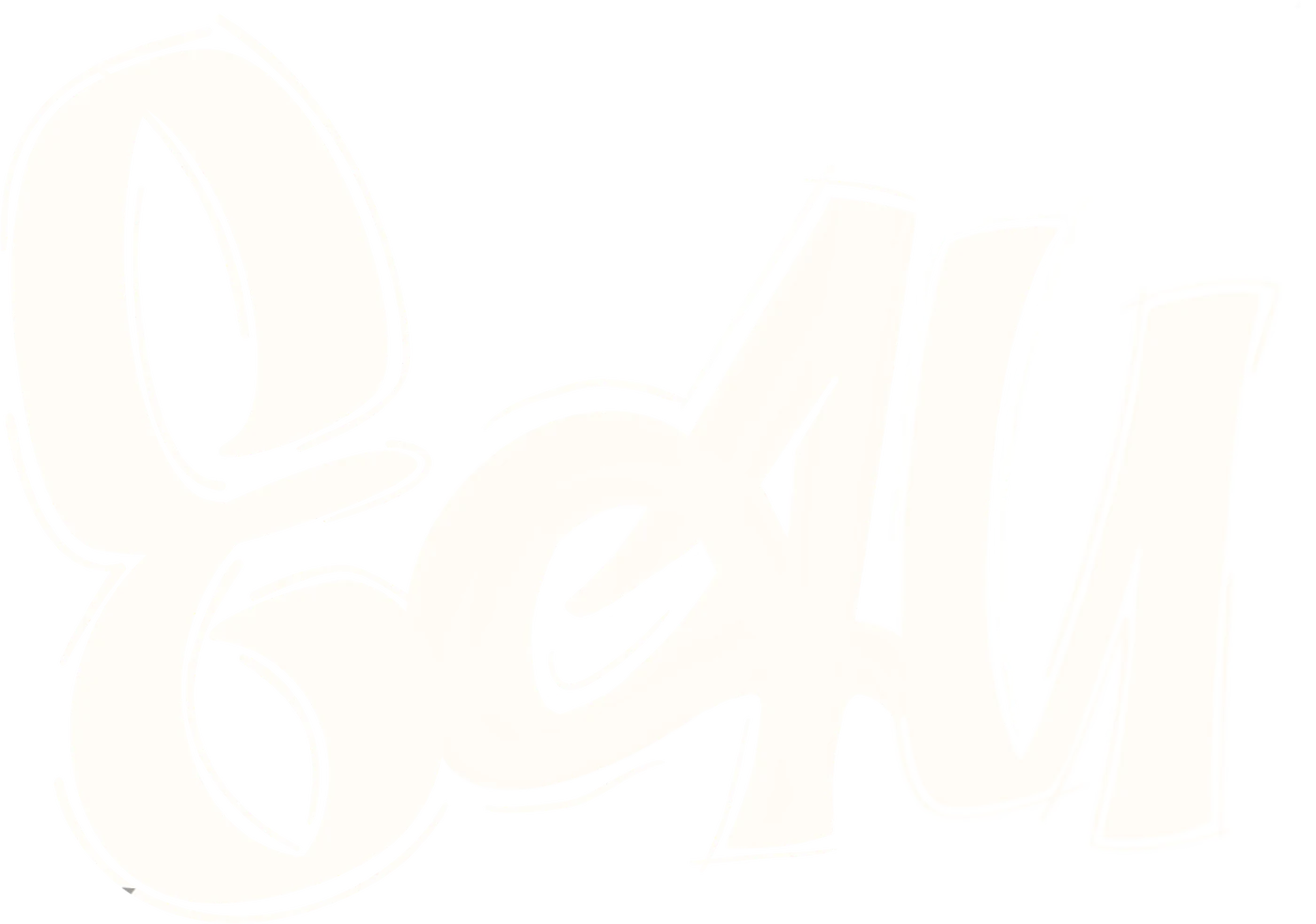 The word EAU as a white graffiti tag